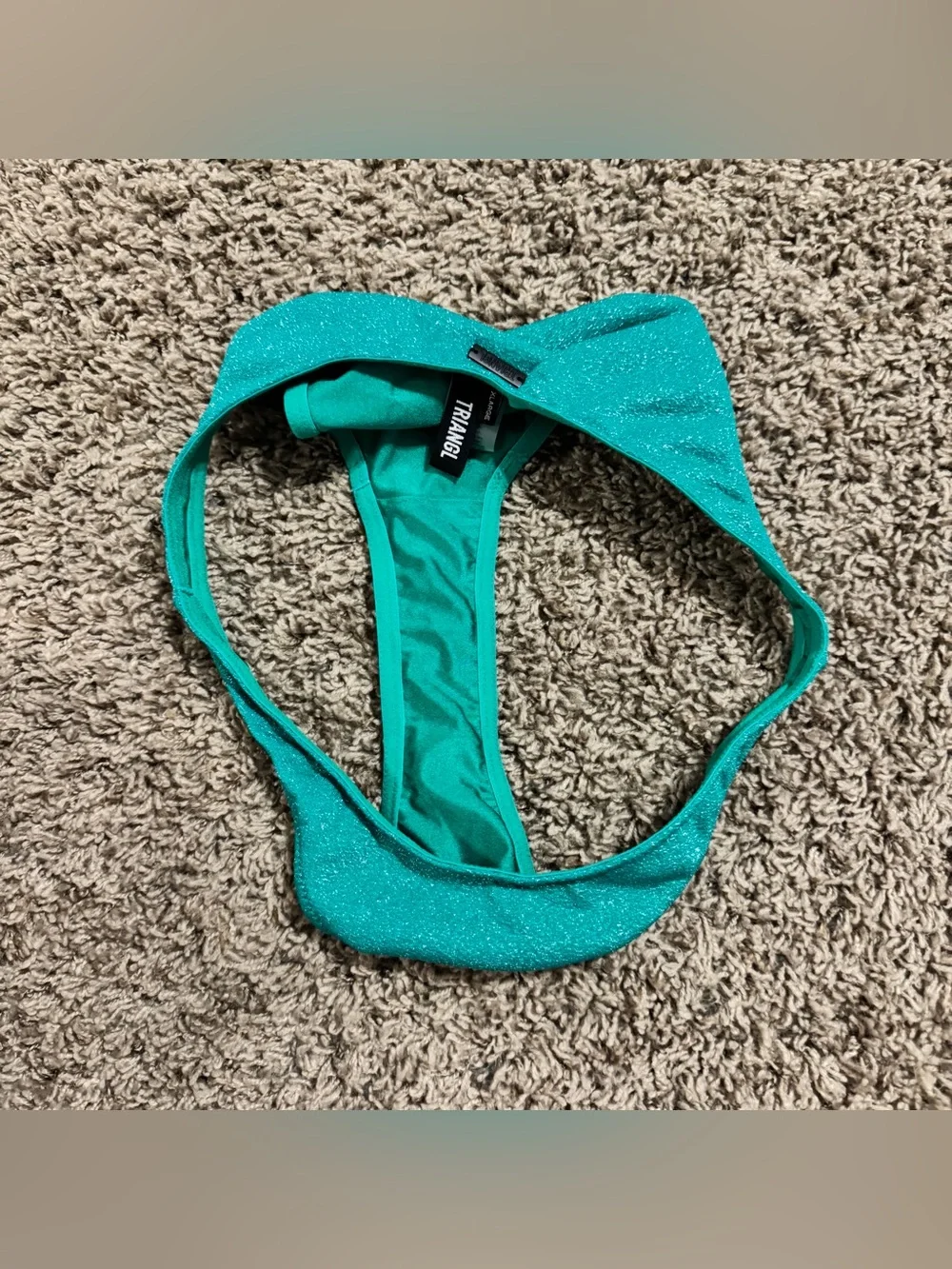 Triangl Green Sparkly Bikini Bottom